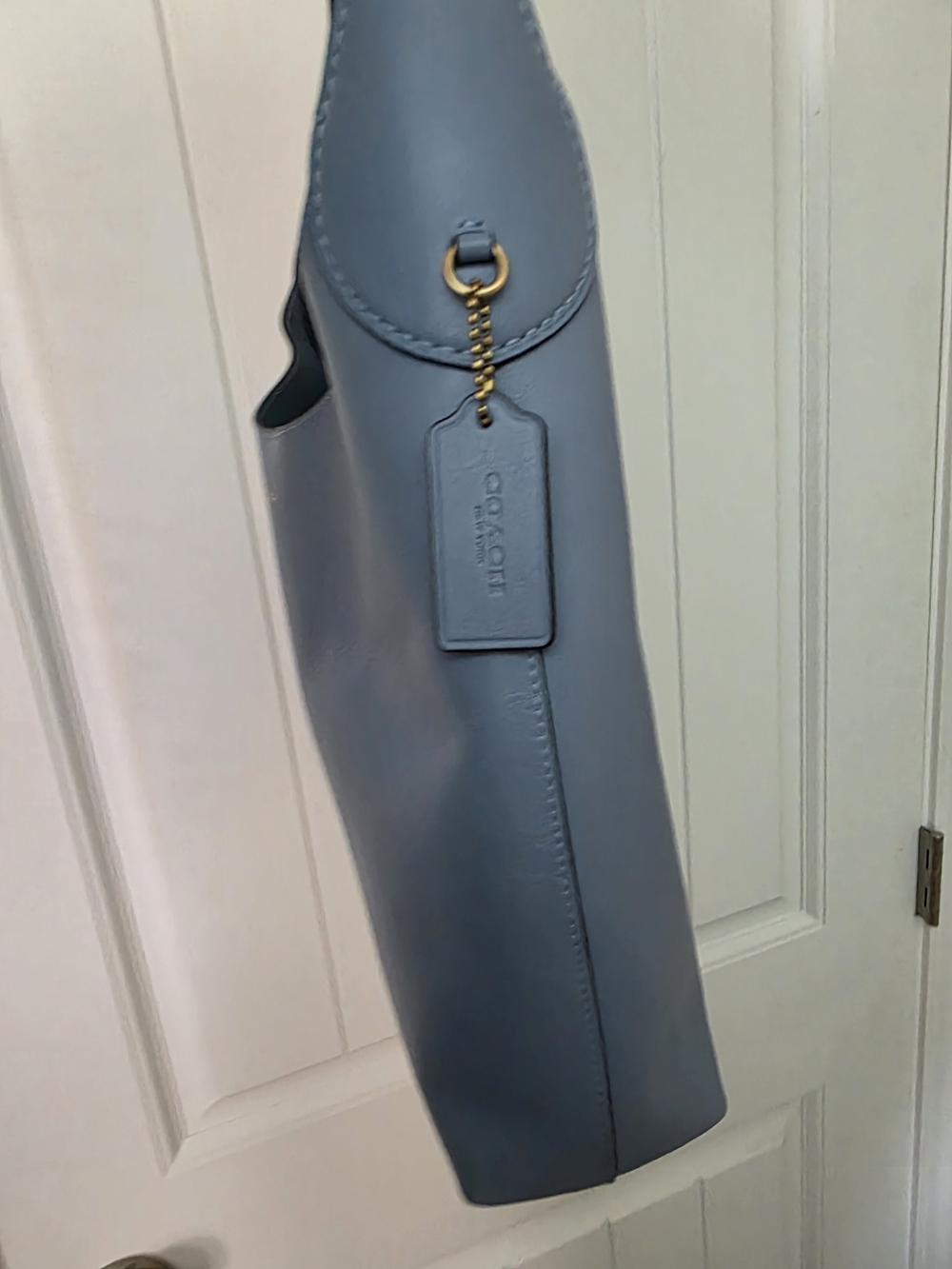 COACH Women's Blue Leather Shoulder Bag - Picture 9 of 16